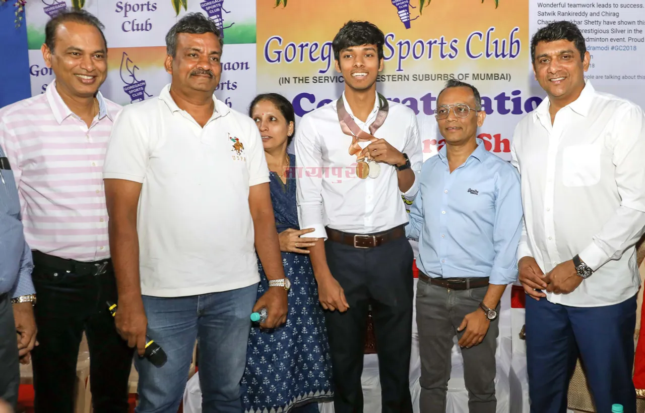 कॉमनवेल्थ गेम्स 2018 में गोल्ड जीतने पर चिराग शेट्टी को किया सम्मानित