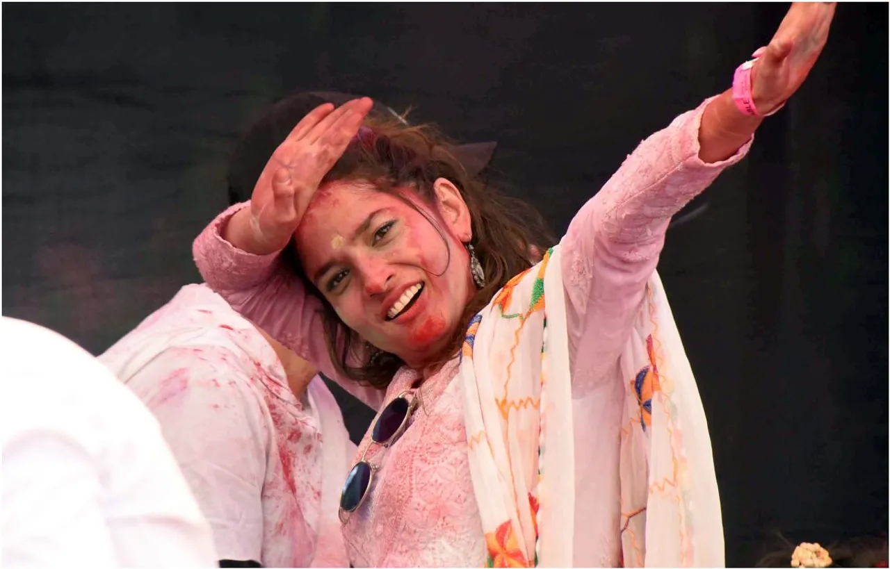Actress Ankita Lokhande, Youngsters And People Celebrate Colourful Holi Festival In Mumbai On Tuesday
