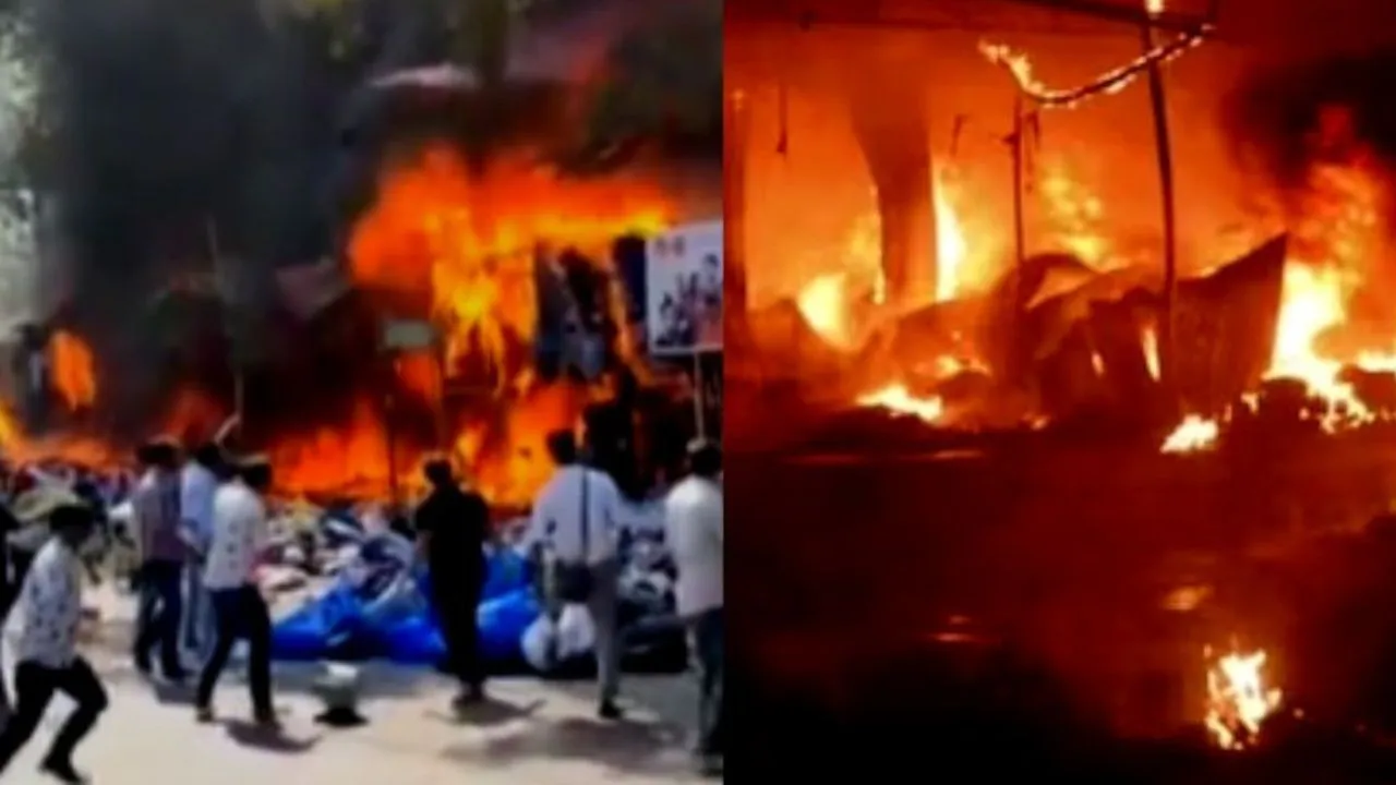 Fire At Fashion Street mayapuri