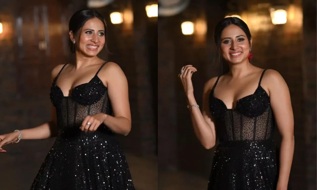 Sargun Mehta ने ब्लैक ड्रेस पहन दिए मेजर स्टाइल गोल्स