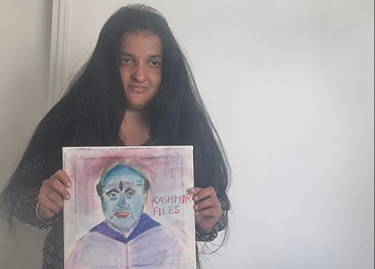 प्रियंका रैना ने कश्मीरी पंडितों के समर्थन में "कश्मीर फाइल्स" का स्केच बनाया