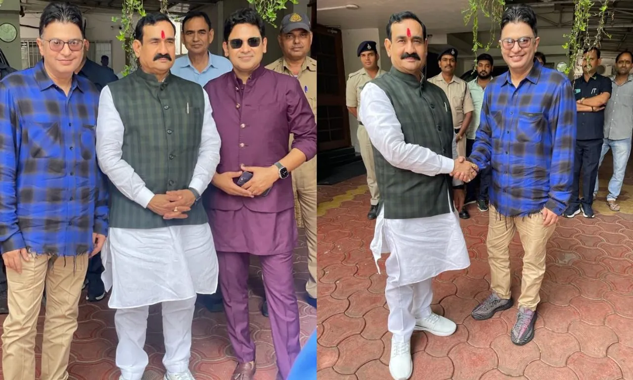 निर्माता भूषण कुमार और डायलॉग राइटर मनोज मुंतशिर मध्य प्रदेश के माननीय मुख्यमंत्री और गृह मंत्री से की मुलाकात