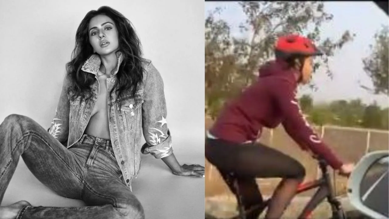 12 किलोमीटर साइकिल चलाकर शूट पर पहुंची Rakul Preet Singh