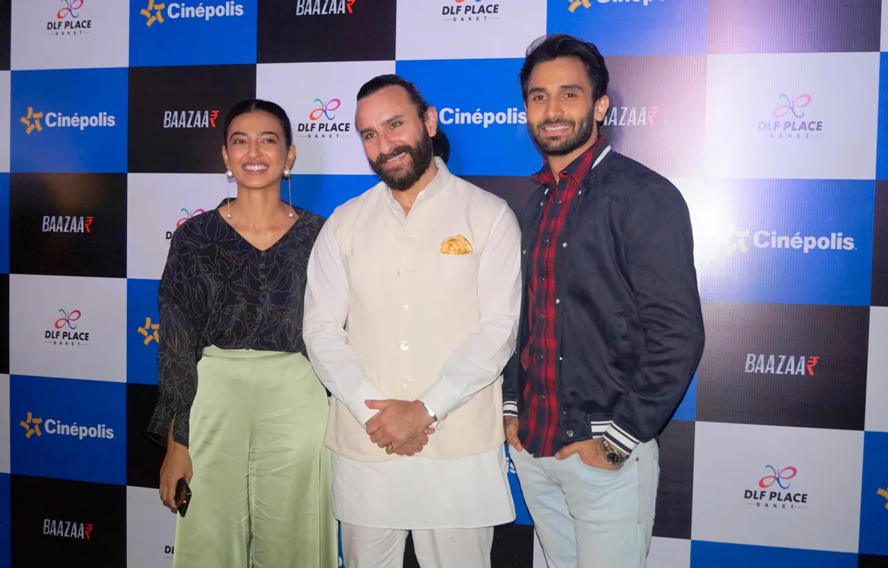 सैफ अली खान ने राधिका आप्टे और रोहन मेहरा के साथ किया फिल्म ‘बाजार’ का प्रमोशन