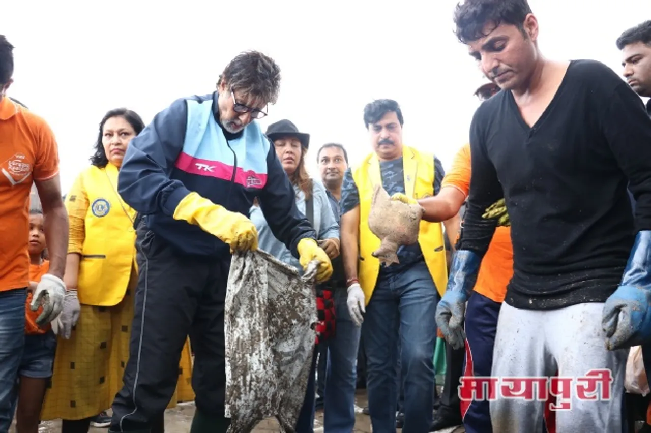 अमिताभ बच्चन ने वर्सोवा बीच, मुंबई में 'कौन बनेगा करोड़पति' का खास एपिसोड शूट किया