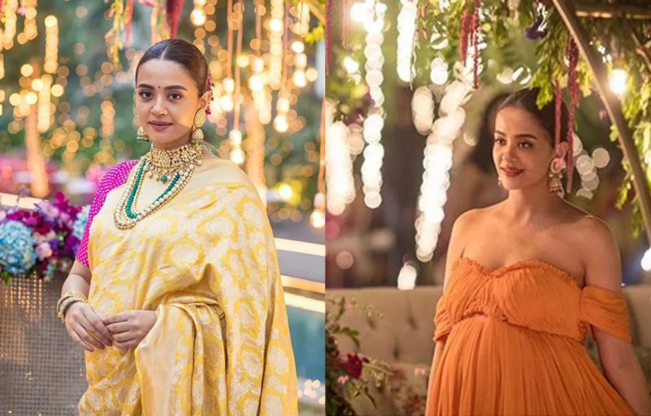 अपनी गोद भराई में इस हॉट और ग्लैमरस अंदाज में नजर आई सुरवीन चावला, शेयर की तस्वीरें