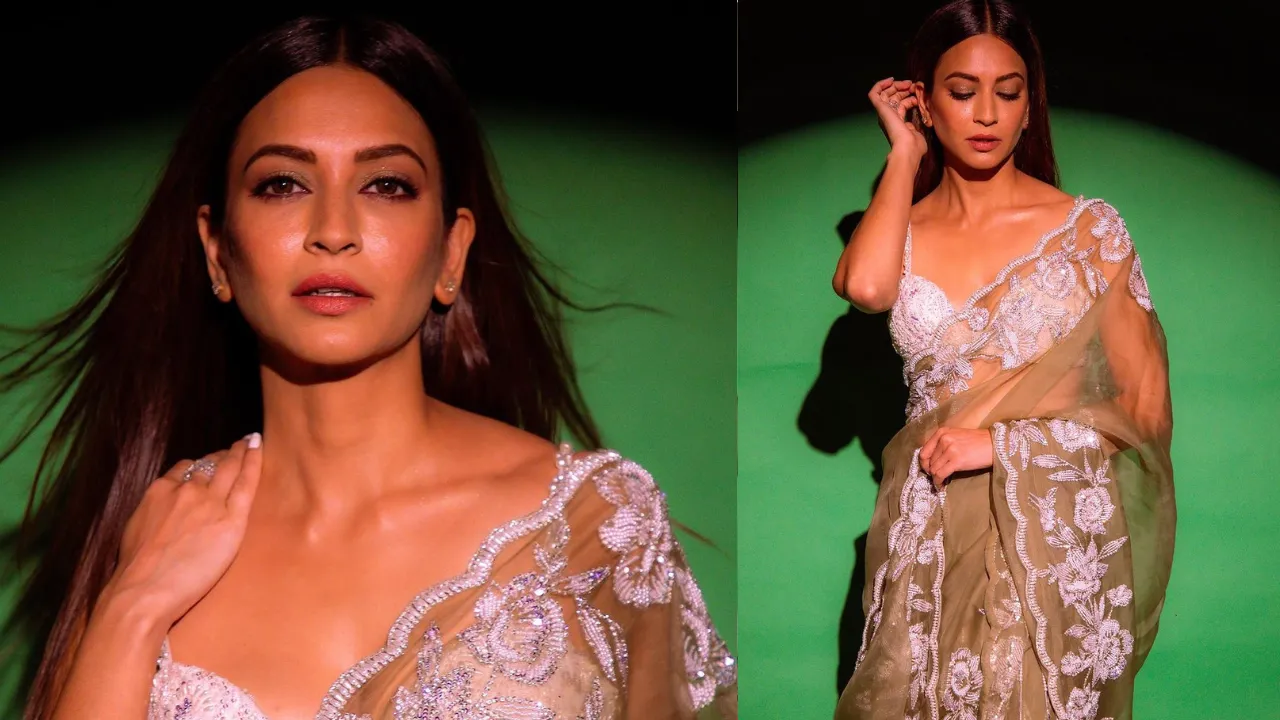 Kriti Kharbanda Diwali Saree Look