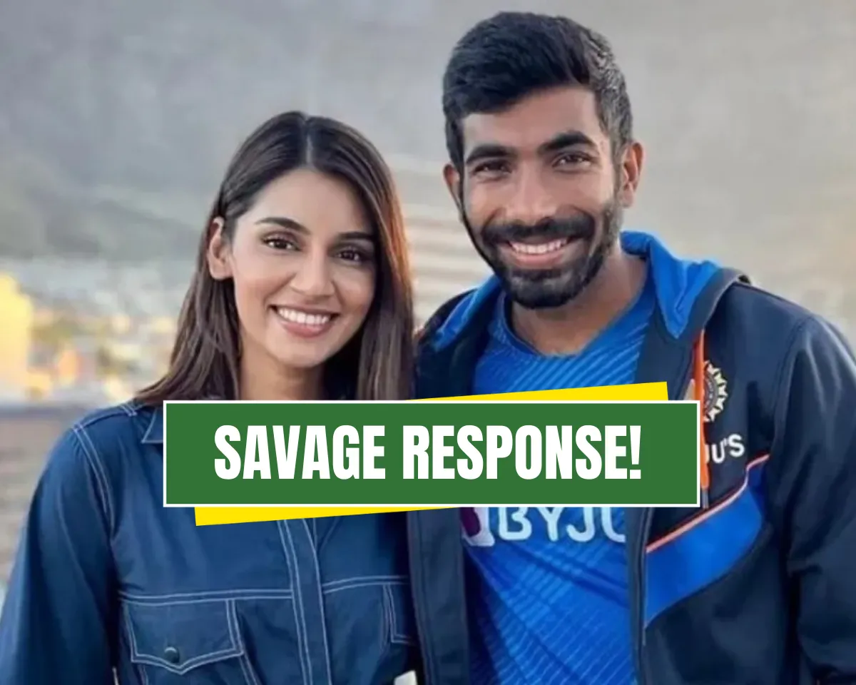 Jasprit Bumrah and Sanjana Ganesan