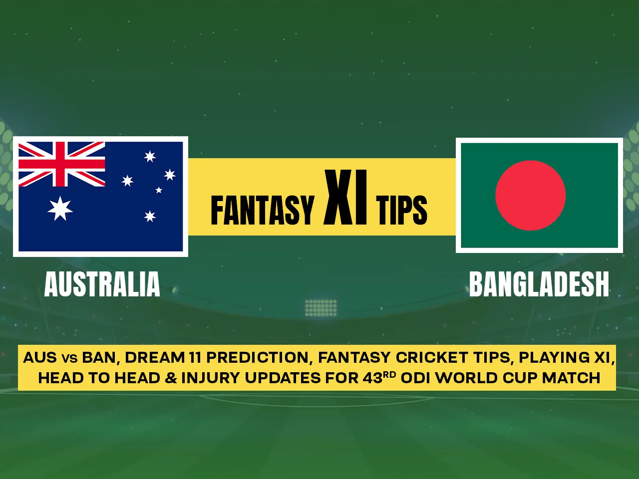 Aus vs BAN 