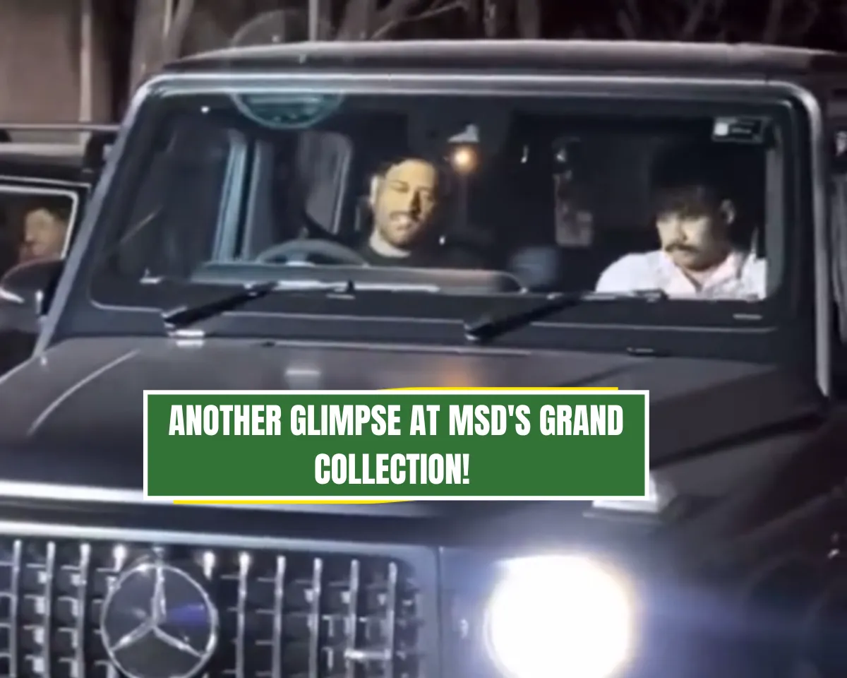 MS Dhoni spotted drving Mercedes 