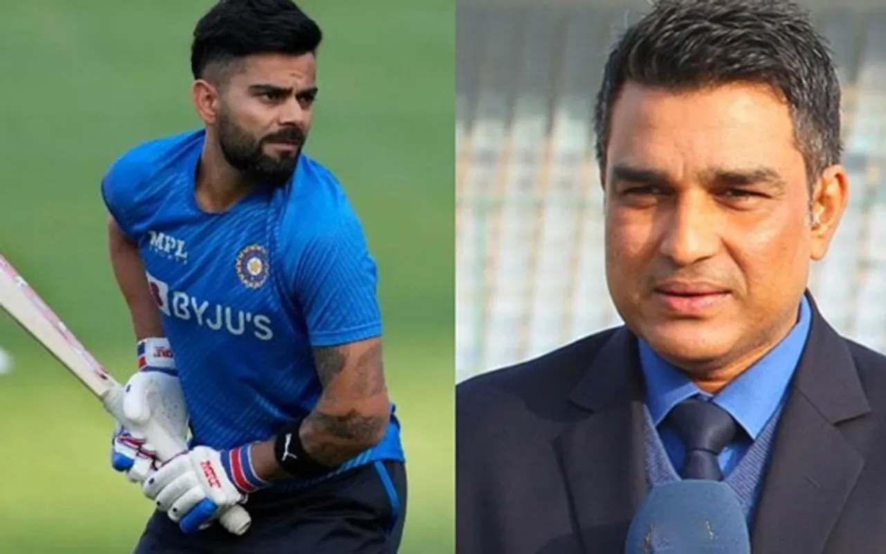 Virat Kohli and Sanjay Manjrekar (Source - Twitter)
