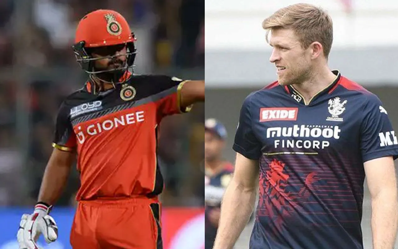 Kedar Jadhav and David Willey (Source - Twitter)