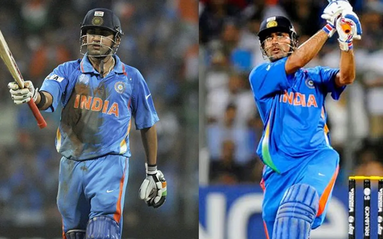 Gautam Gambhir and MS Dhoni (Source - Twitter)