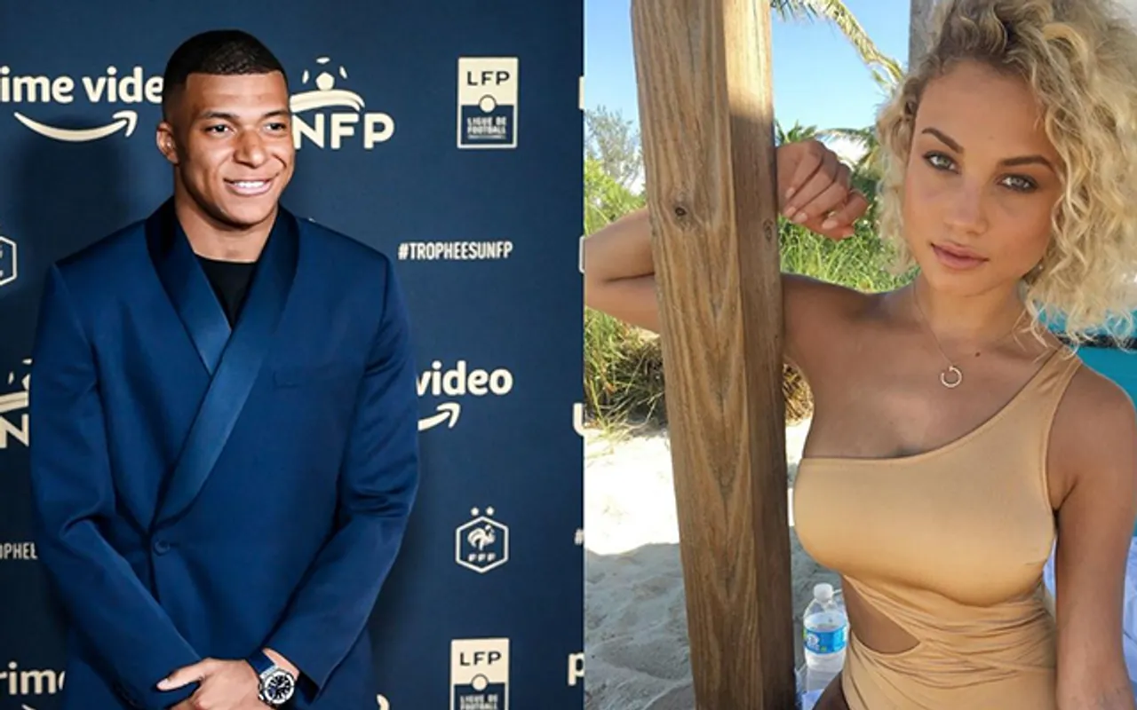 Kylian Mbappe and Stephanie Rose Bertram (Source - Twitter)
