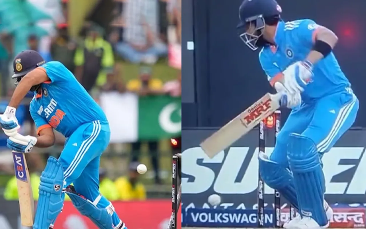 Rohit Sharma (left) and Virat Kohli (right)