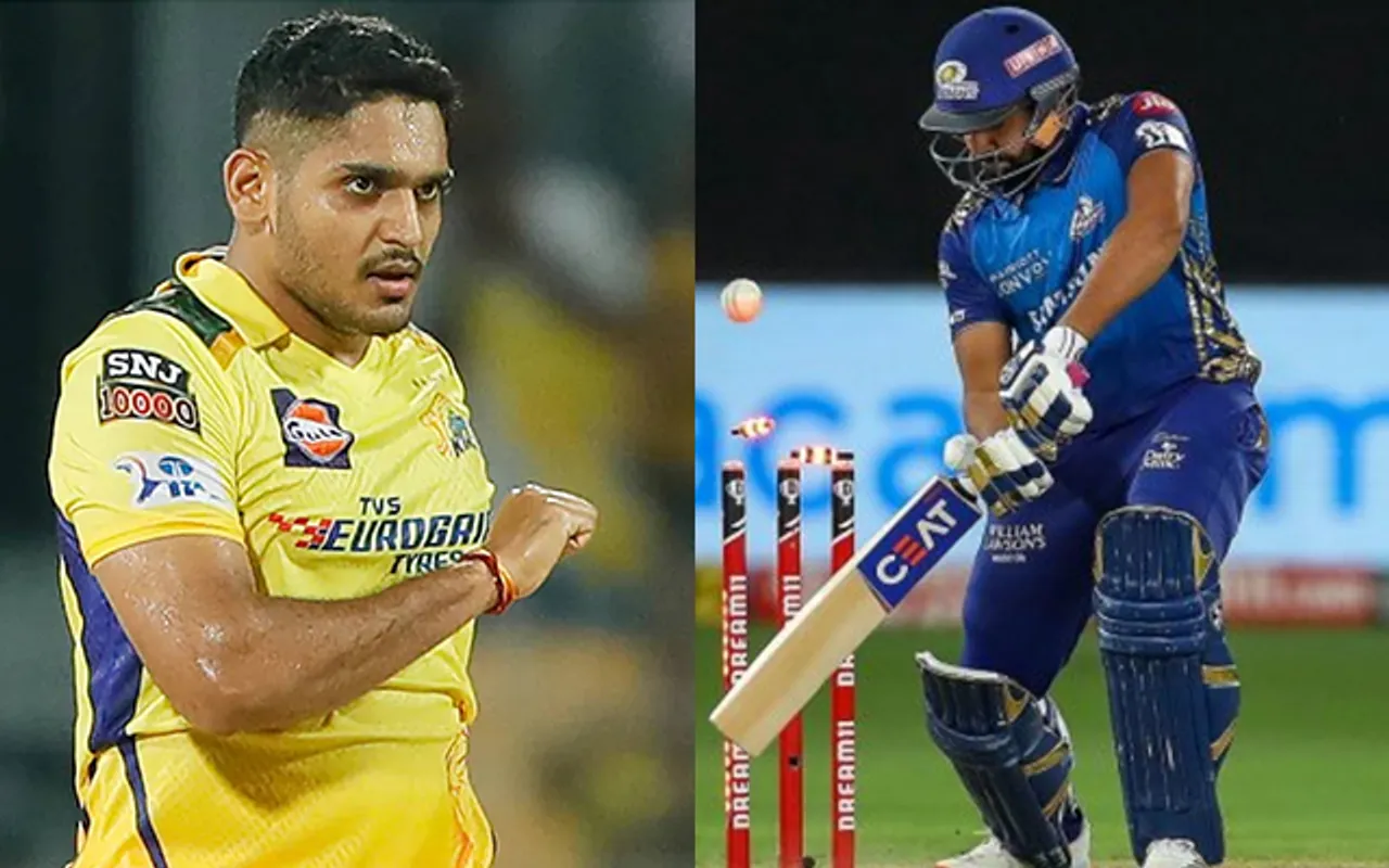Tushar Deshpande and Rohit Sharma (Source - Twitter)