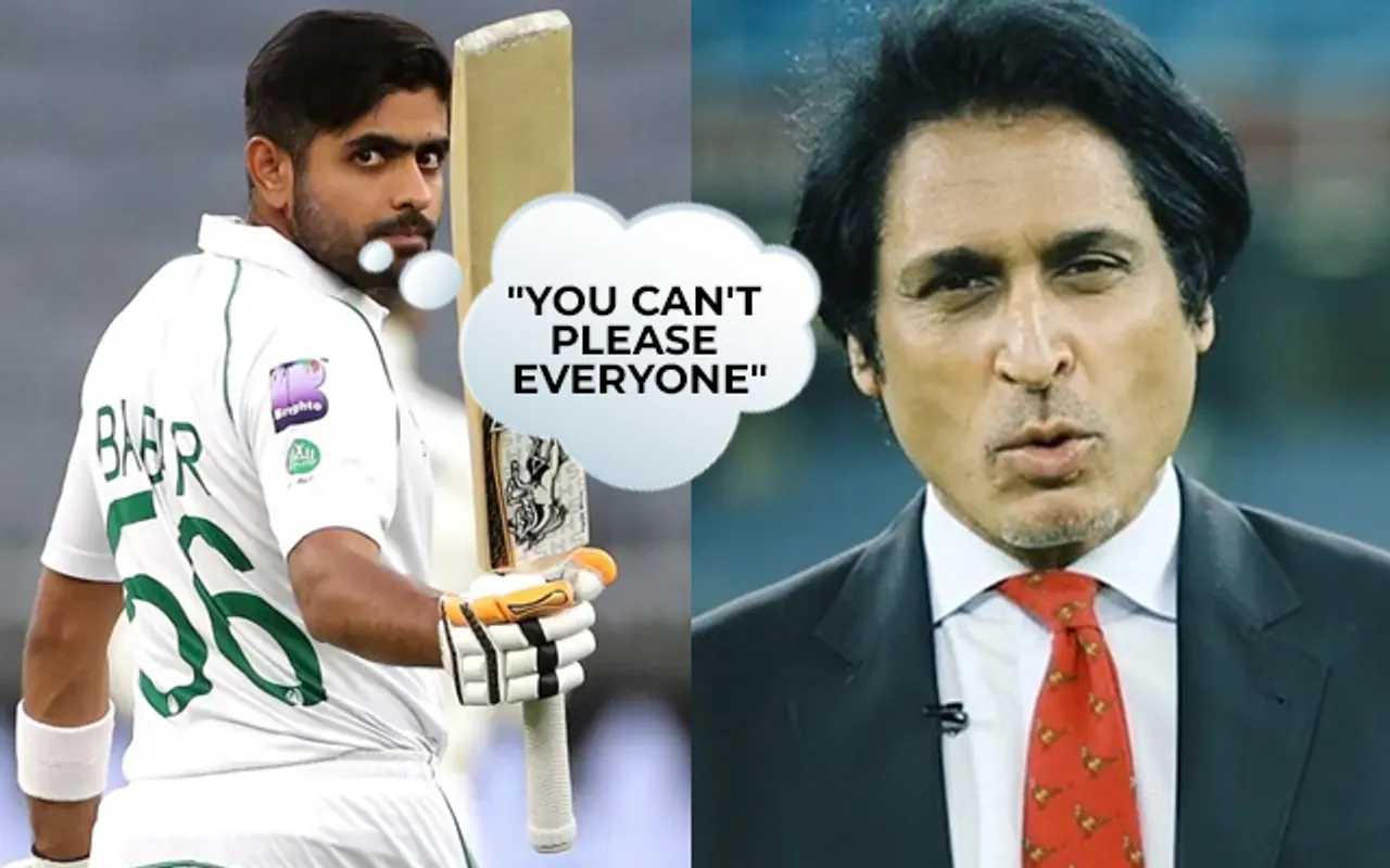 Babar Azam and Ramiz Raja (Source - Twitter)
