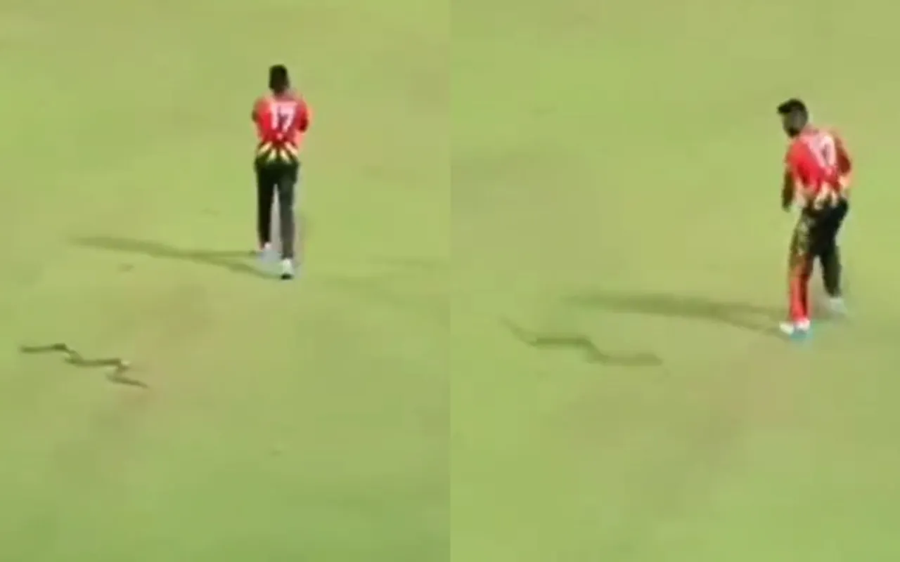 Former Sri Lanka cricketer escapes snake encounter during Lanka Premier League 2023