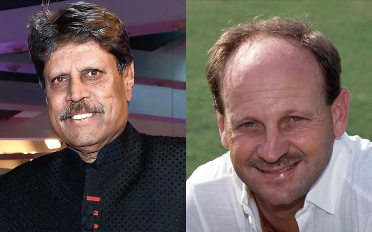 Kapil Dev (left) and Peter Kristen (right)
