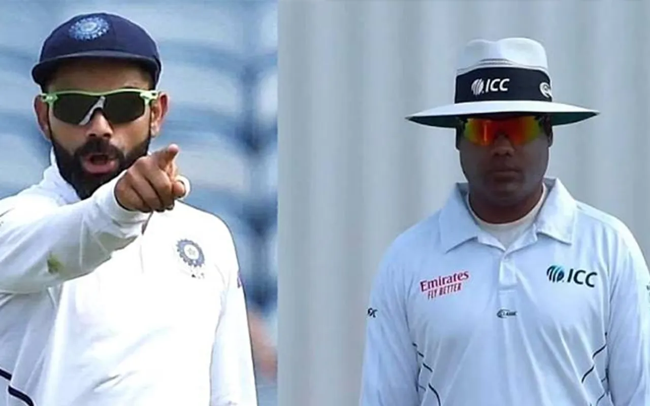 Virat Kohli and Nitin Menon (Source - Twitter)