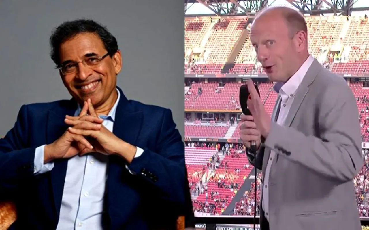 Harsha Bhogle and Peter Drury (Source - Twitter)