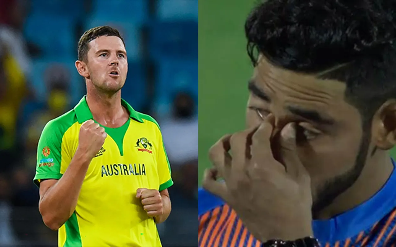 Josh Hazlewood and Mohammed Siraj (Source - Twitter)