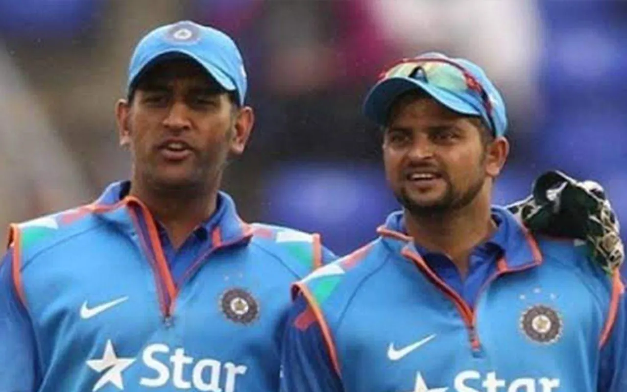 MS Dhoni and Suresh Raina (Source - Twitter)