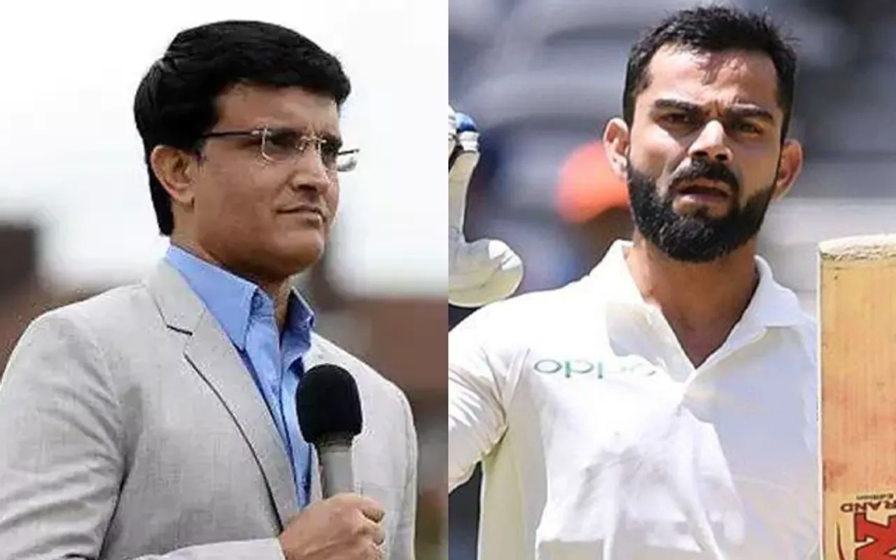 Sourav Ganguly and Virat Kohli (Source - Twitter)