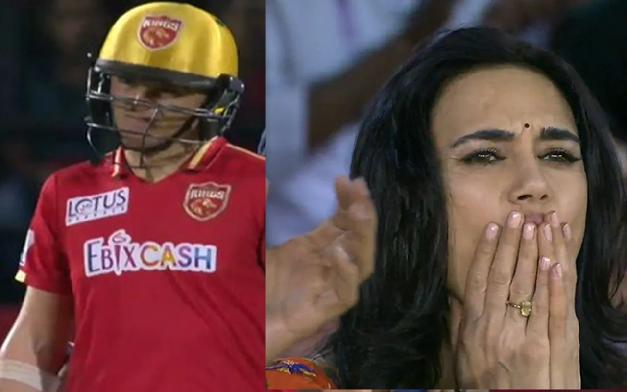 Sam Curran and Preity Zinta (Source - Twitter)