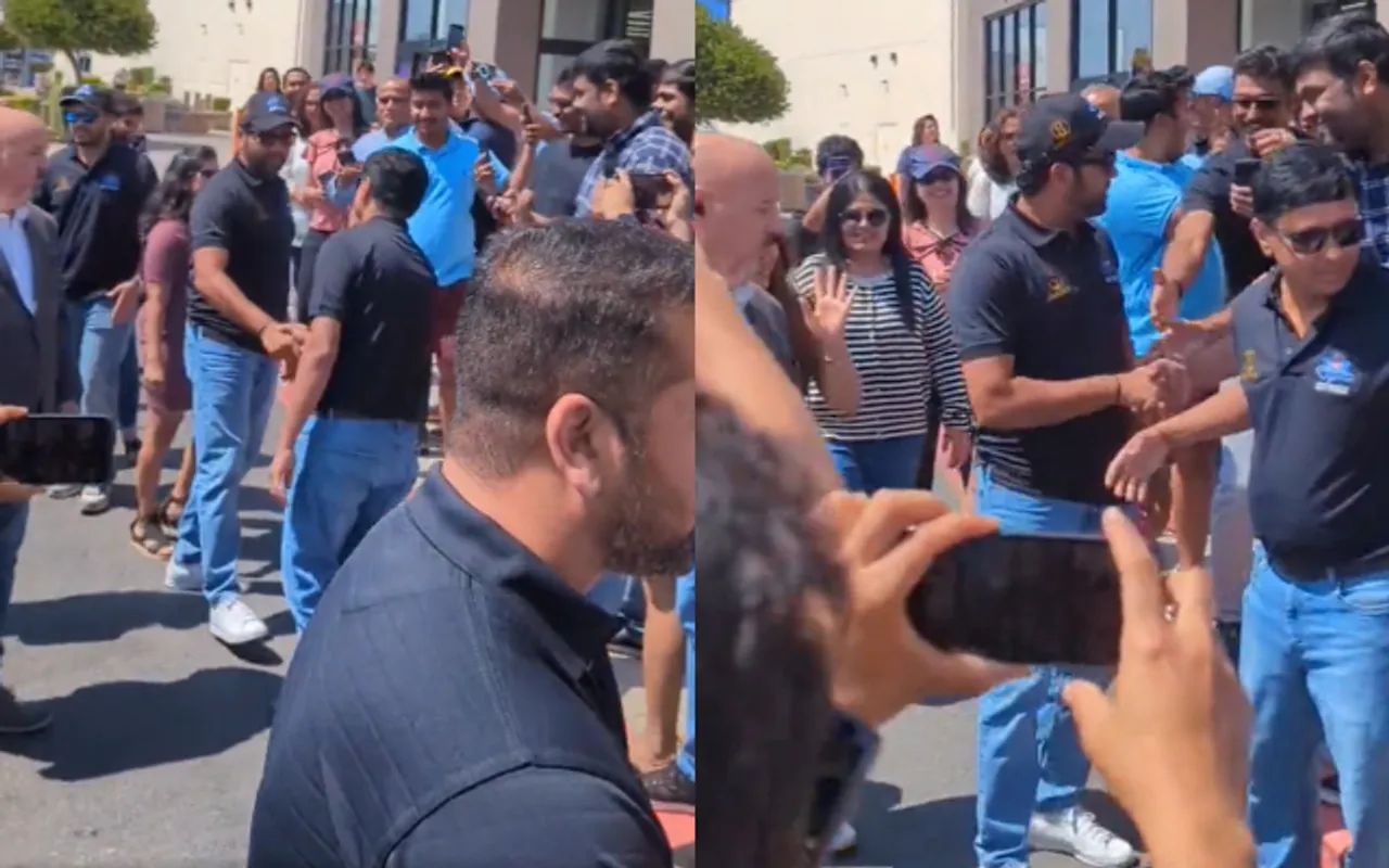 'Isse jyada log to gav ke sarpanch ke agal Bagal rehte hai' - Fans react to Rohit Sharma getting surrounded by fans in USA