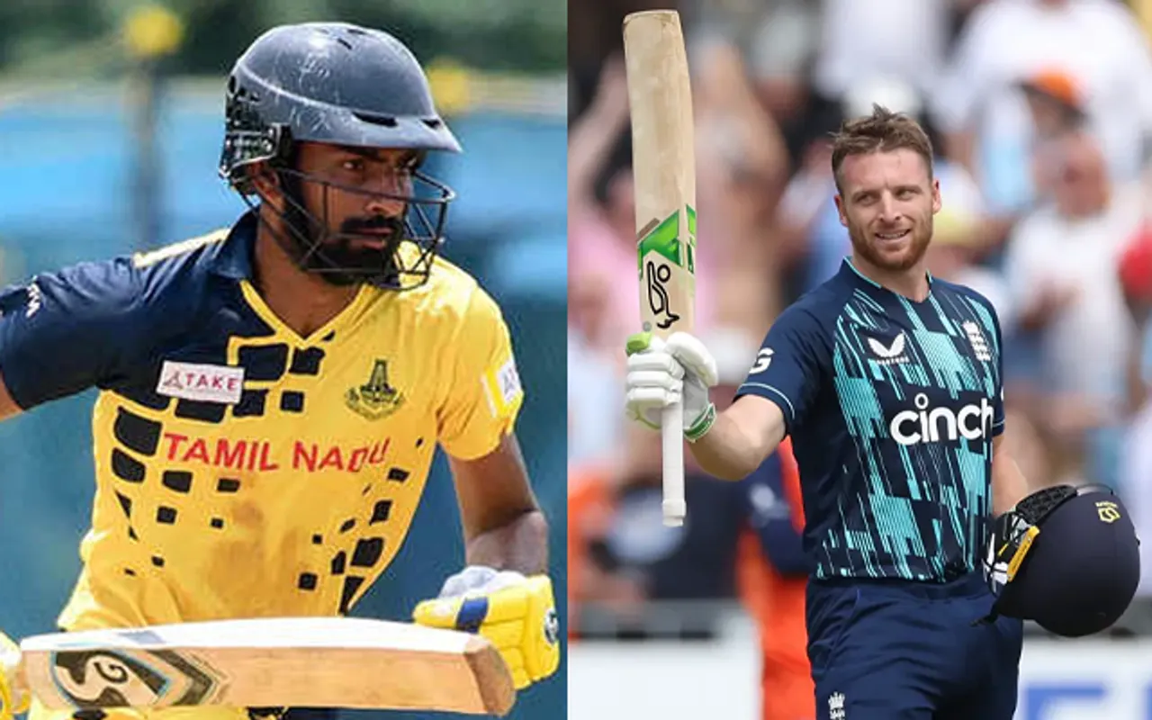 Narayan Jagdeeshan (left) and Jos Buttler (right)