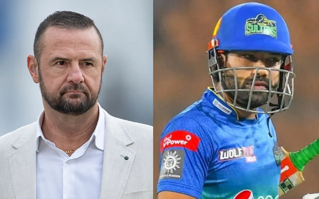 Simon Doull and Mohammad Rizwan (Source - Twitter)