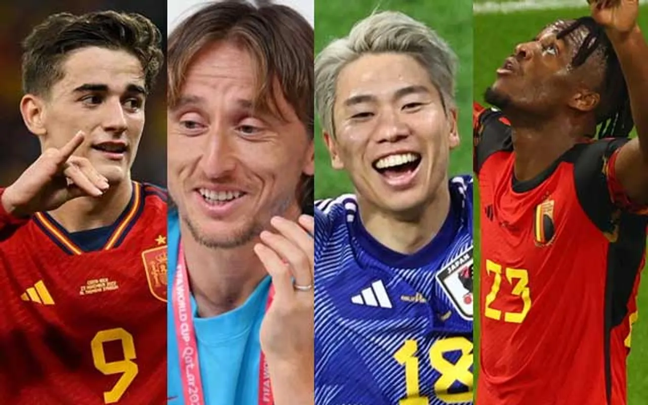 Ferran Torres, Luca Modric, Takuma Asano and Michy Batshuayi (Source - Twitter)
