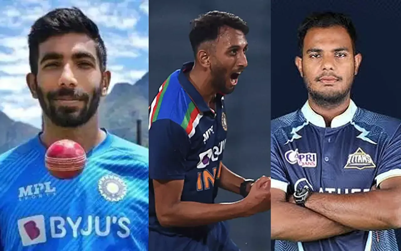 Jasprit Bumrah, Prasidh Krishna and Yash Dayal (Source - Twitter)