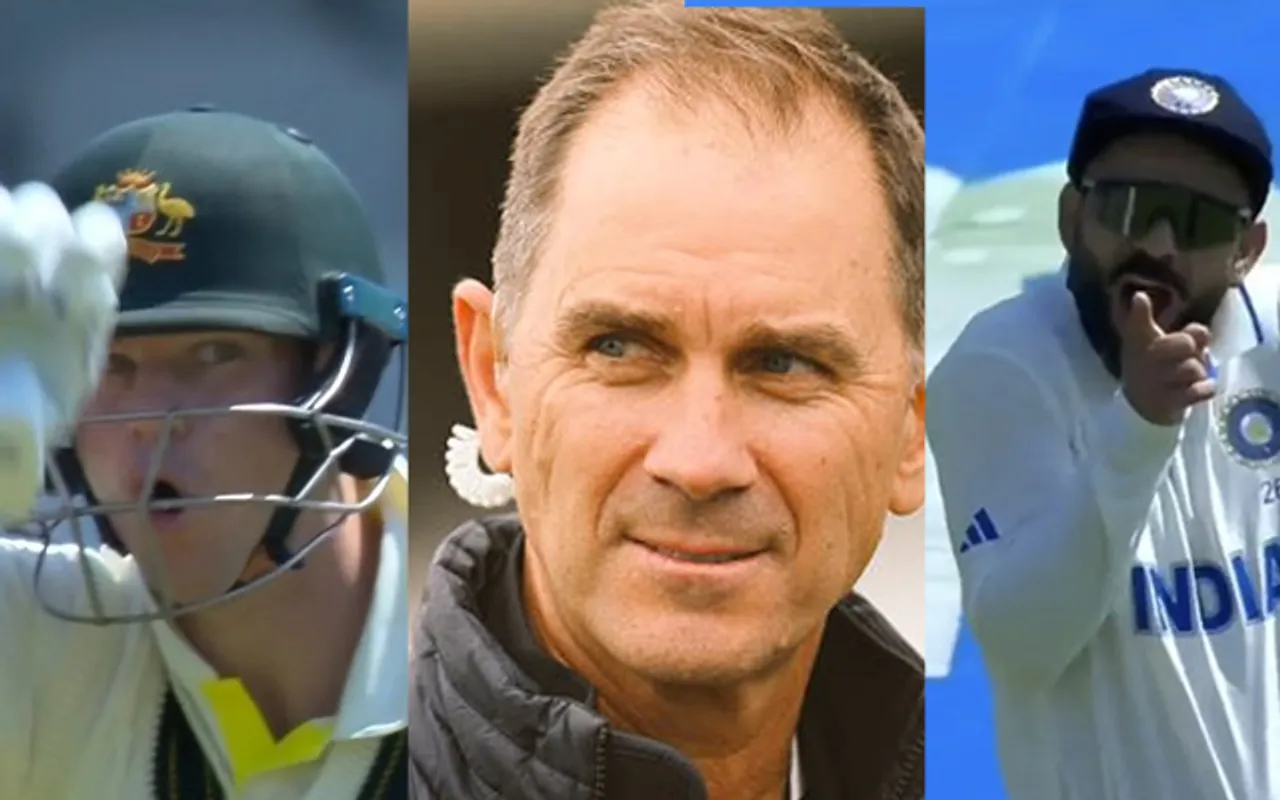 Steve Smith, Justin Langer and Virat Kohli