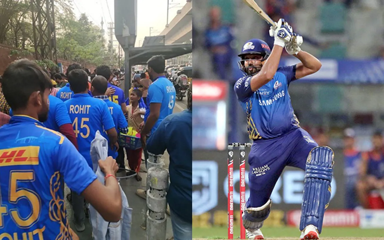 Rohit Sharma and his fans (Source - Twitter)