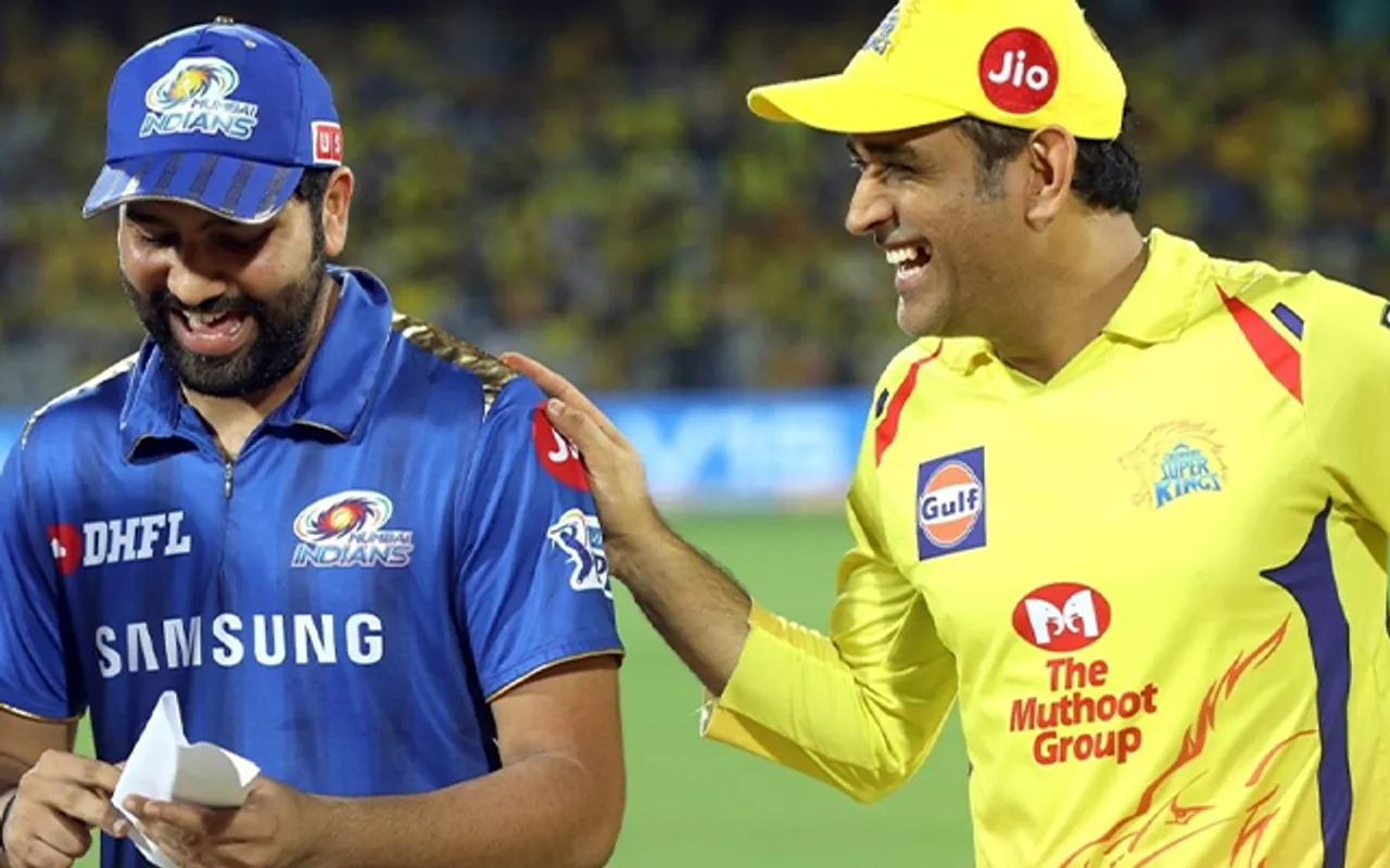 Rohit Sharma and MS Dhoni (Source - Twitter)