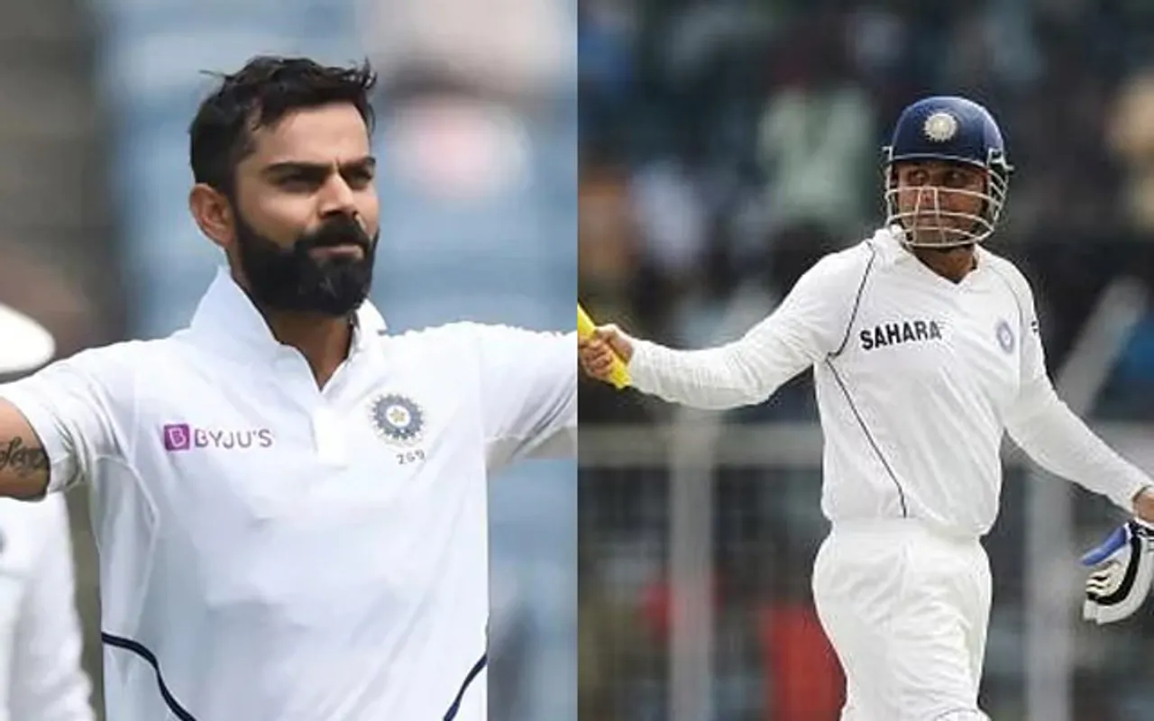 Virat Kohli and Virender Sehwag (Source - Twitter)