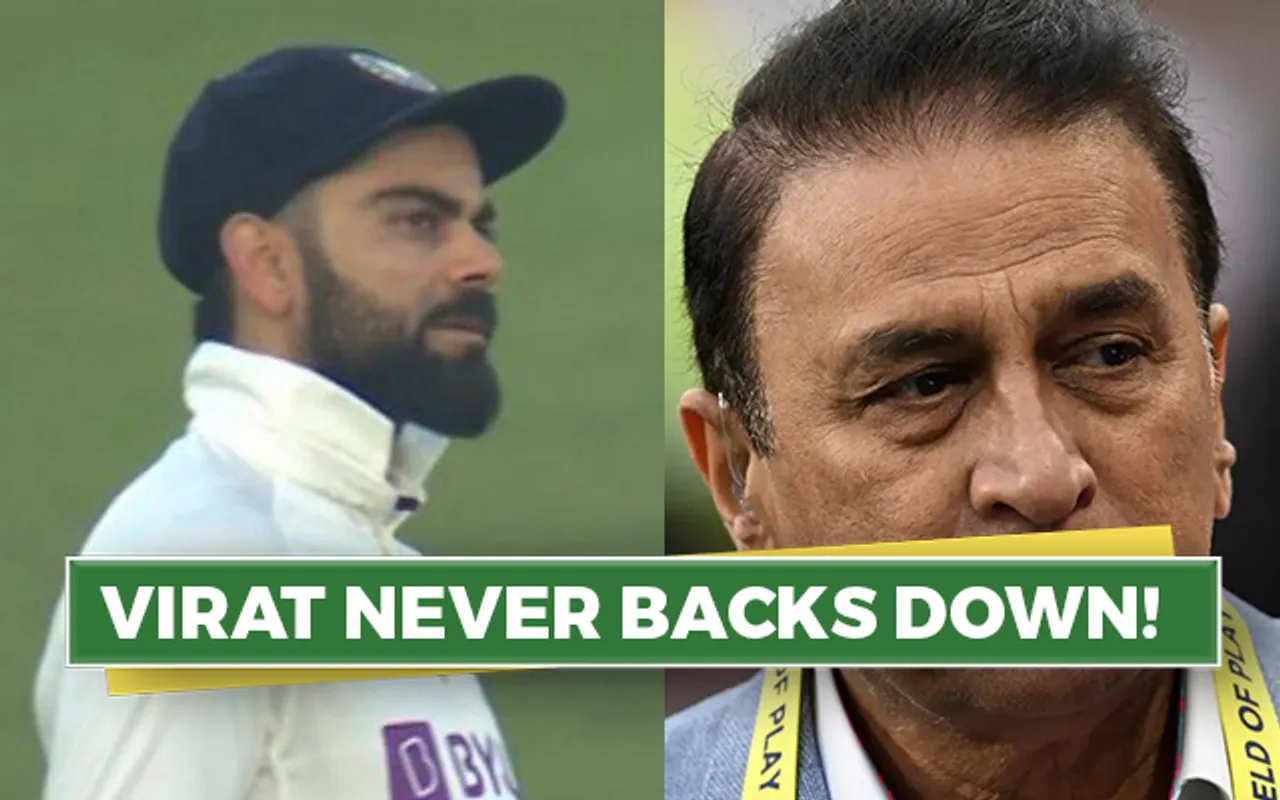 Virat Kohli and Sunil Gavaskar (Source - Twitter)