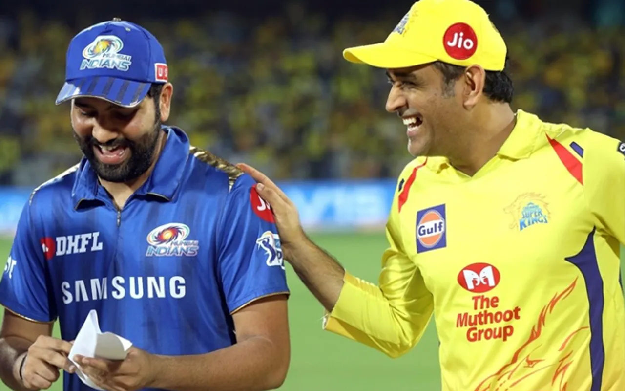 Rohit Sharma and MS Dhoni (Source - Twitter)