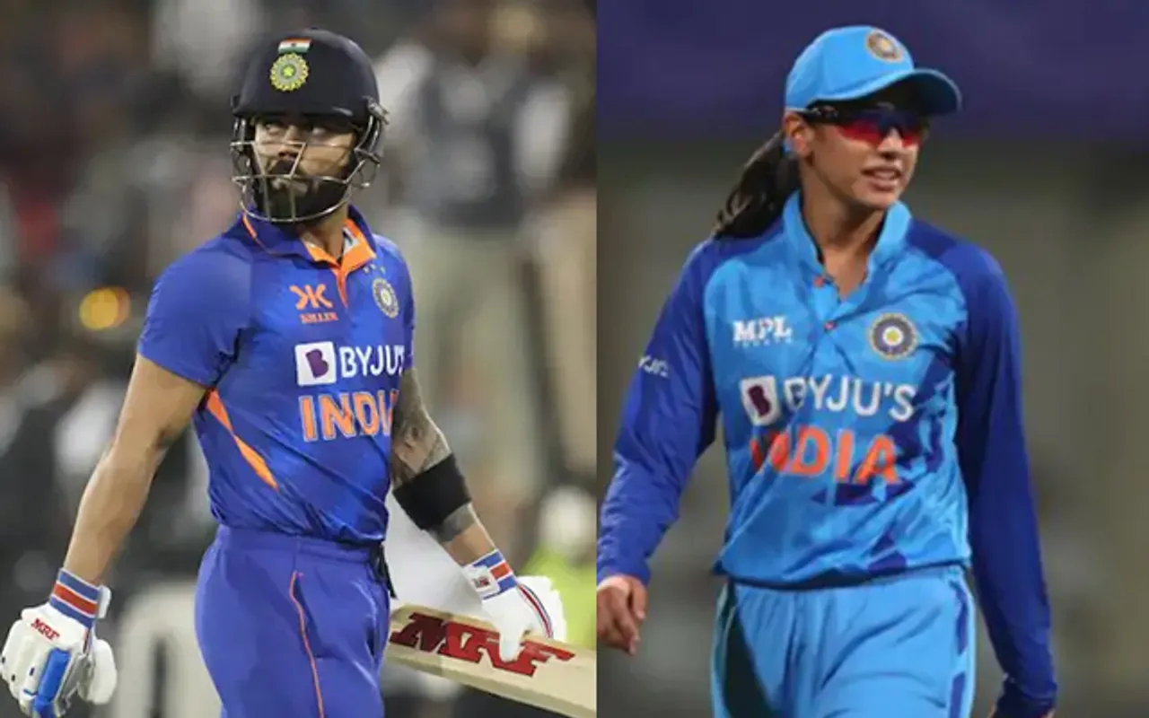 Virat Kohli and Smriti Mandhana (Source - Twitter)