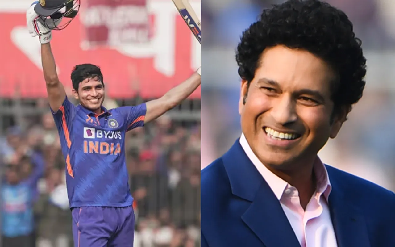 Shubman Gill and Sachin Tendulkar