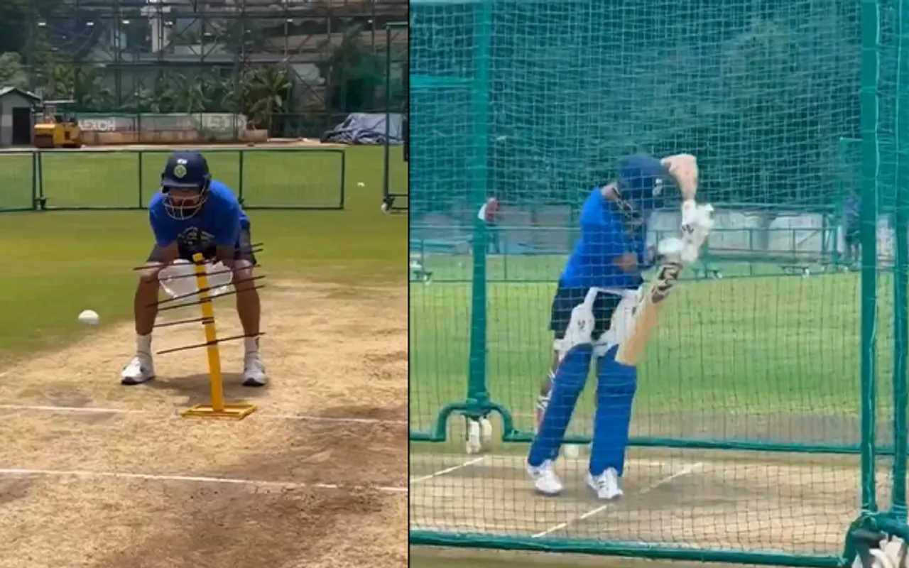 KL Rahul sweating out in nets (Source - Twitter)