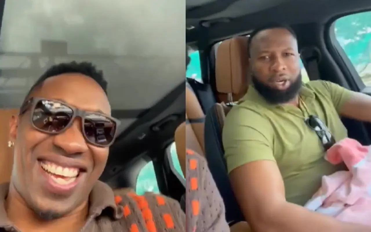 Dwayne Bravo and Kieron Pollard (Source - Twitter)
