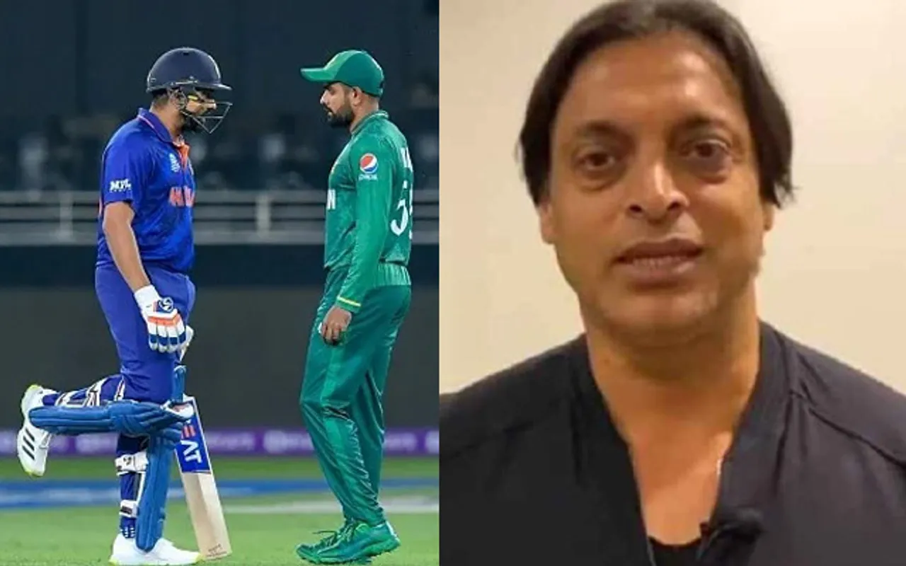 Rohit Sharma, Babar Azam and Shoaib Akhtar (Source - Twitter)