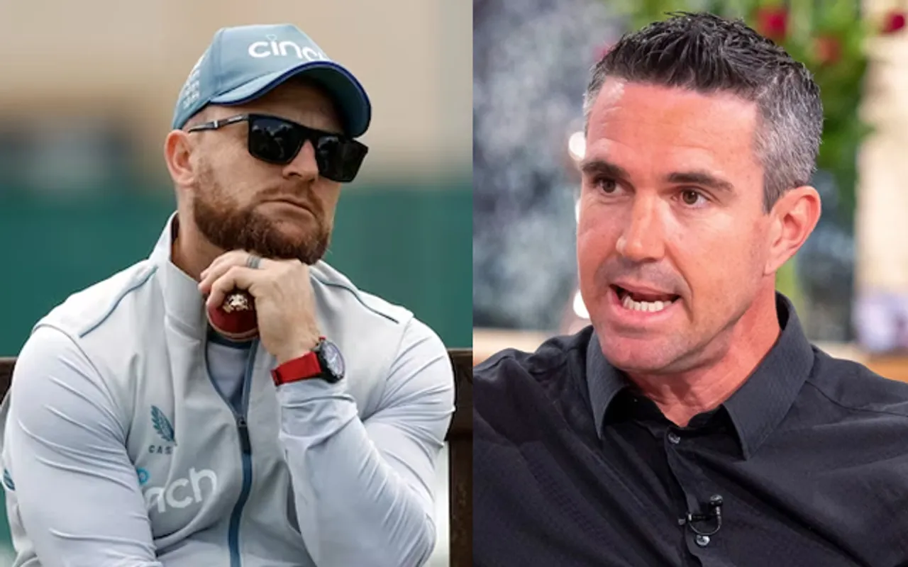 Brendon McCullum and Kevin Pietersen (Source - Twitter)