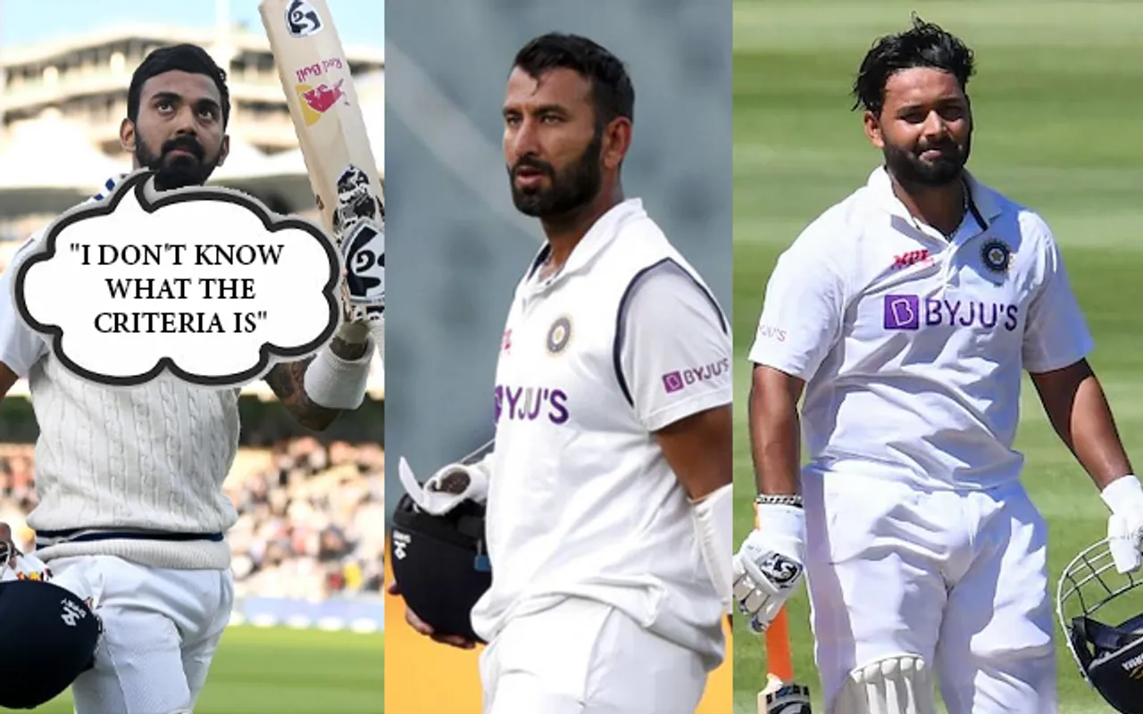 KL Rahul, Cheteshwar Pujara and Rishabh Pant (Source - Twitter)