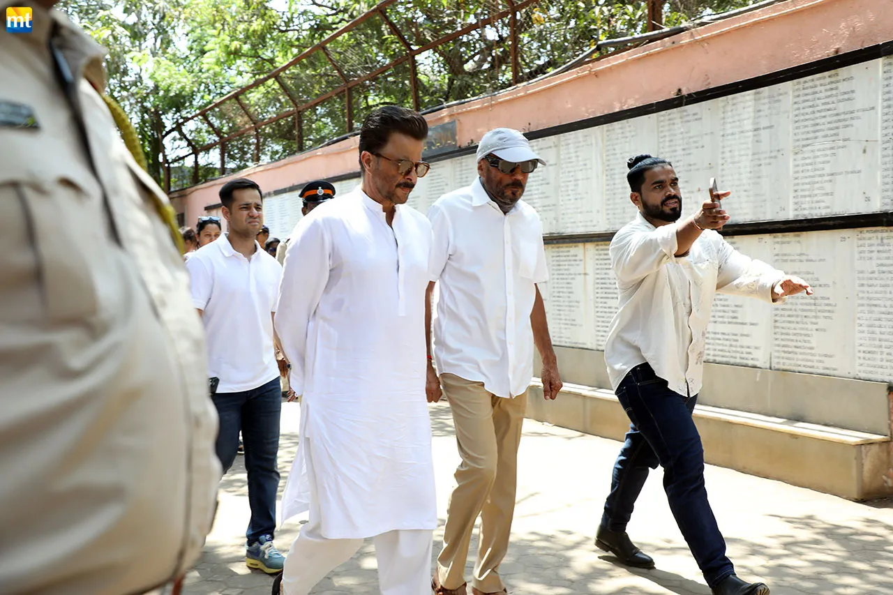 Anil Kapoor and Jackie Shroff At Nirmal Kapoor's Funeral