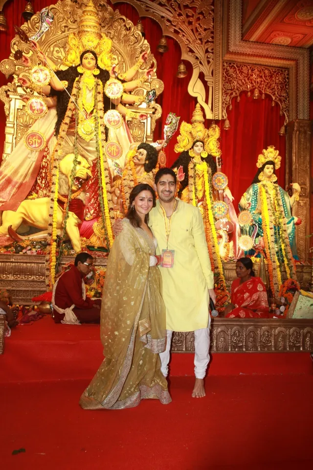 Alia Bhatt Ayan Mukerji Durga Puja