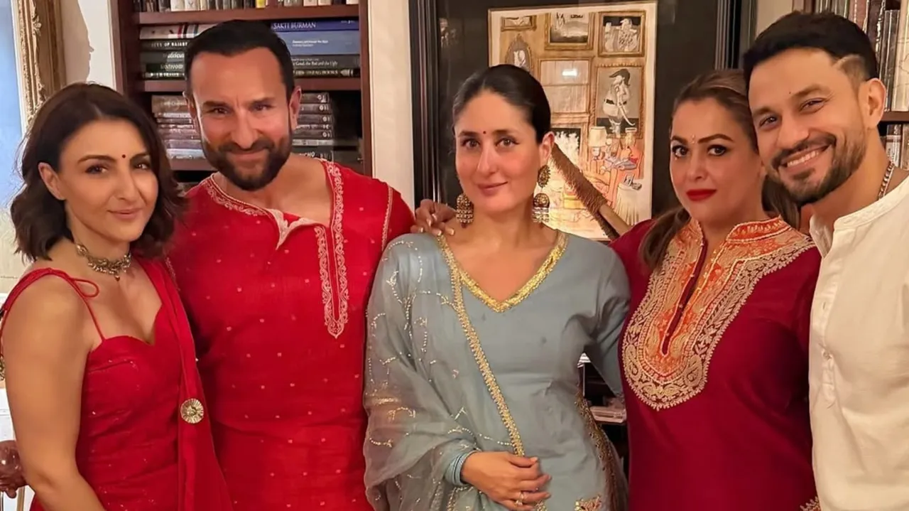 Soha Ali Khan Saif Ali Khan Kareena Kapoor Khan Amrita Arora Kunal Kemmu